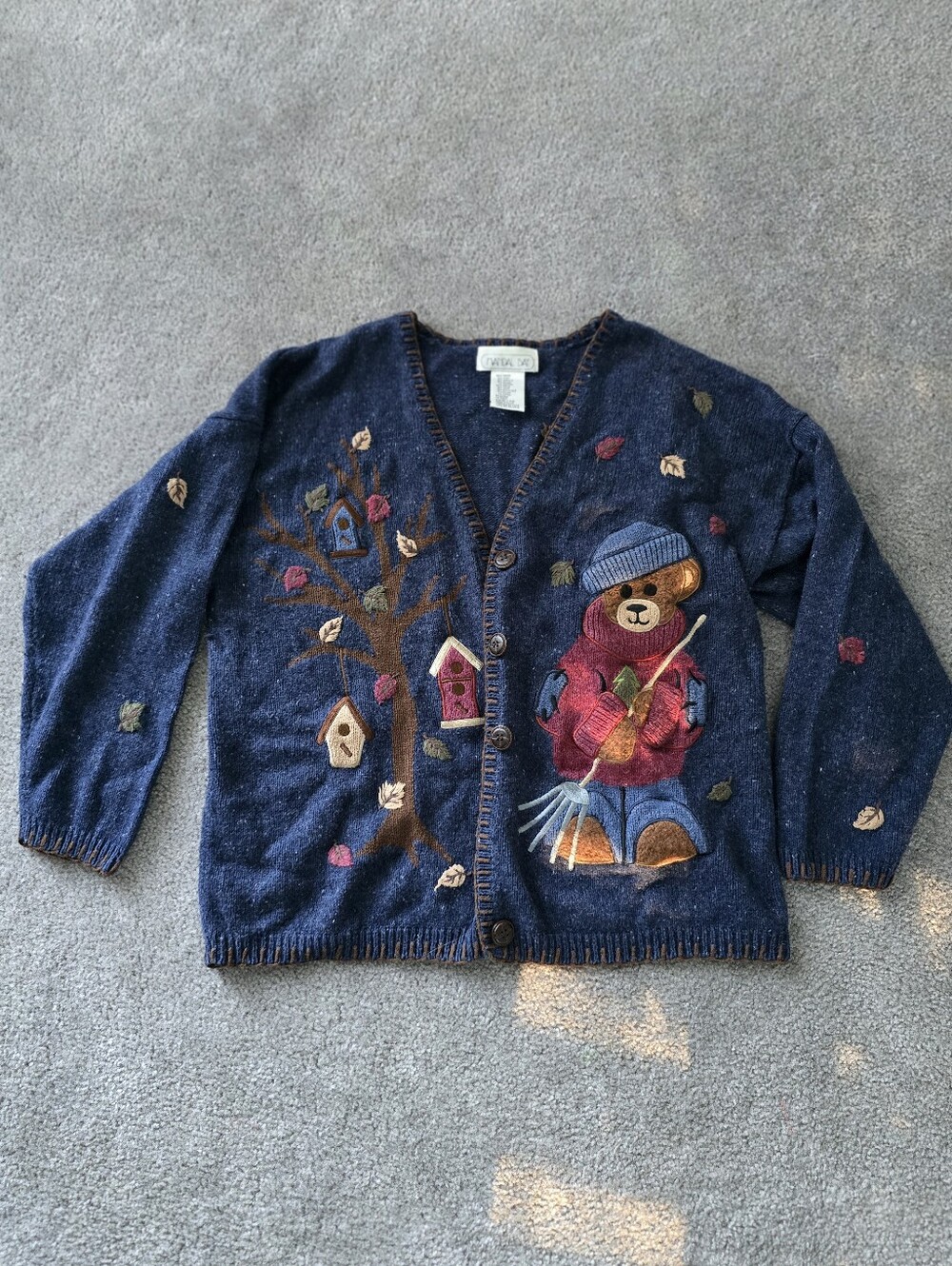 Vintage Mandal Bay Embroidered Fall Cozy Sweater/Cardigan